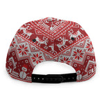 Merry Christmas Knitted Pattern Print Snapback Cap