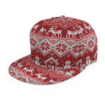 Merry Christmas Knitted Pattern Print Snapback Cap