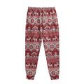 Merry Christmas Knitted Pattern Print Sweatpants