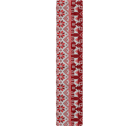 Merry Christmas Knitted Pattern Print Table Runner