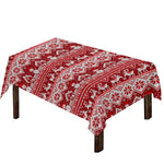 Merry Christmas Knitted Pattern Print Tablecloth