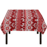 Merry Christmas Knitted Pattern Print Tablecloth