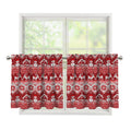 Merry Christmas Knitted Pattern Print Tier Curtains