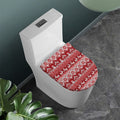 Merry Christmas Knitted Pattern Print Toilet Lid Cover