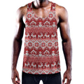Merry Christmas Knitted Pattern Print Men's Workout Tank Top