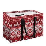 Merry Christmas Knitted Pattern Print Utility Tote Bag