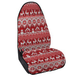 Merry Christmas Knitted Pattern Print Waterproof Car Seat Cover