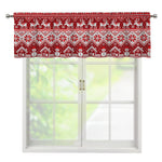 Merry Christmas Knitted Pattern Print Window Valance