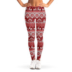 Merry Christmas Knitted Pattern Print Women's Leggings