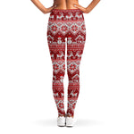 Merry Christmas Knitted Pattern Print Women's Leggings
