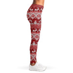 Merry Christmas Knitted Pattern Print Women's Leggings