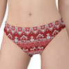 Merry Christmas Knitted Pattern Print Women's Panties