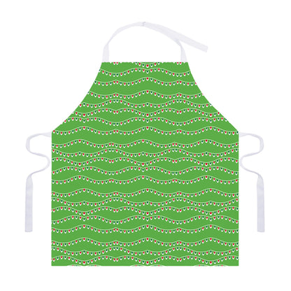 Merry Christmas Lights Pattern Print Adjustable Apron