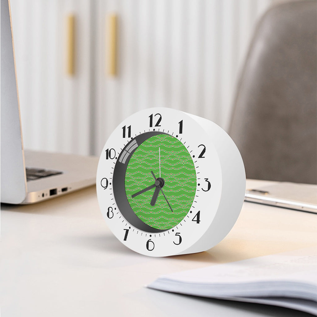 Merry Christmas Lights Pattern Print Alarm Clock