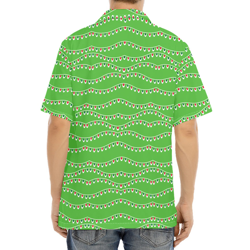 Merry Christmas Lights Pattern Print Aloha Shirt