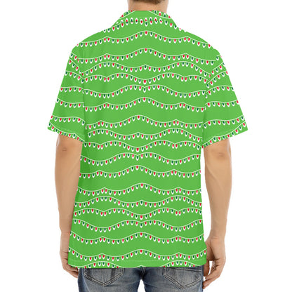 Merry Christmas Lights Pattern Print Aloha Shirt
