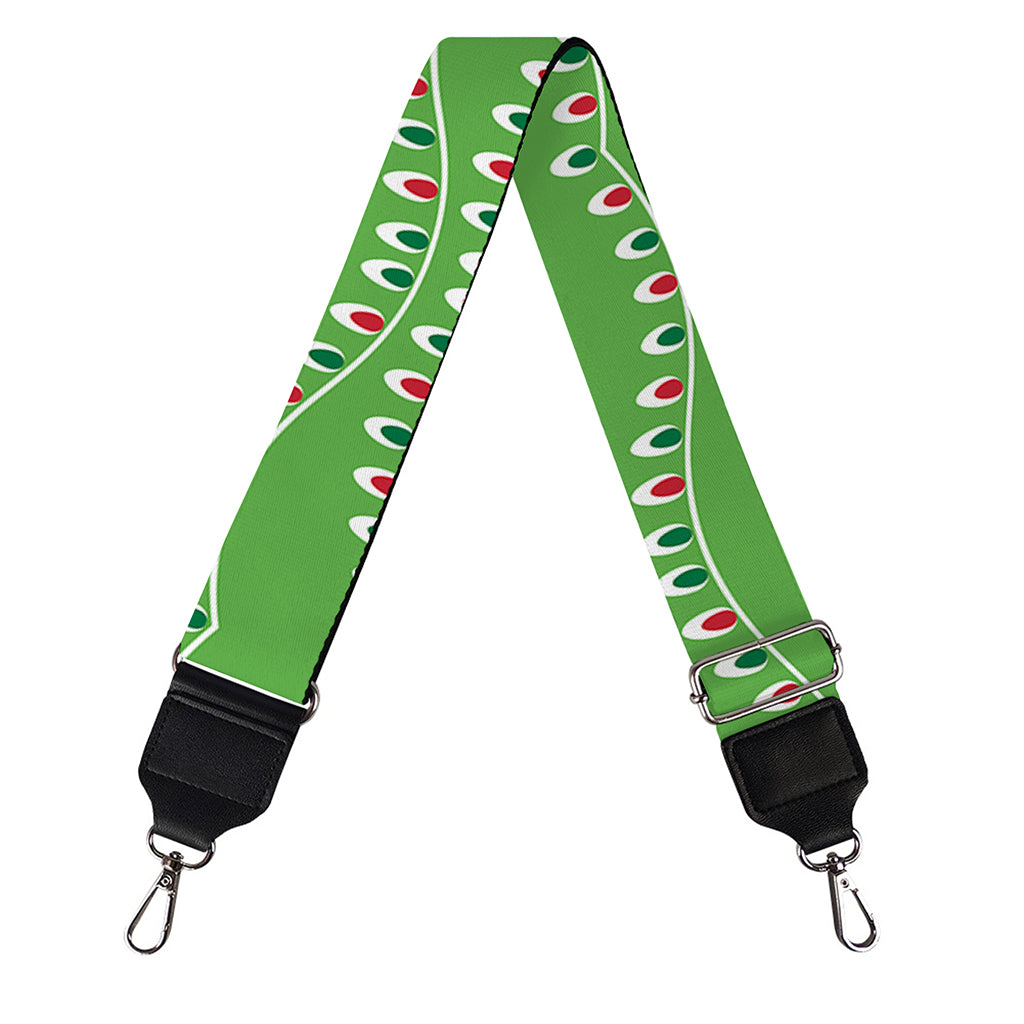 Merry Christmas Lights Pattern Print Bag Strap