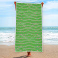 Merry Christmas Lights Pattern Print Beach Towel