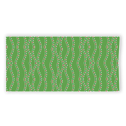 Merry Christmas Lights Pattern Print Beach Towel