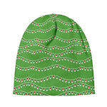 Merry Christmas Lights Pattern Print Beanie