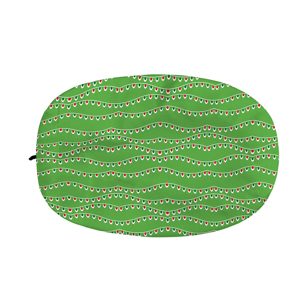 Merry Christmas Lights Pattern Print Car Side Mirror Covers
