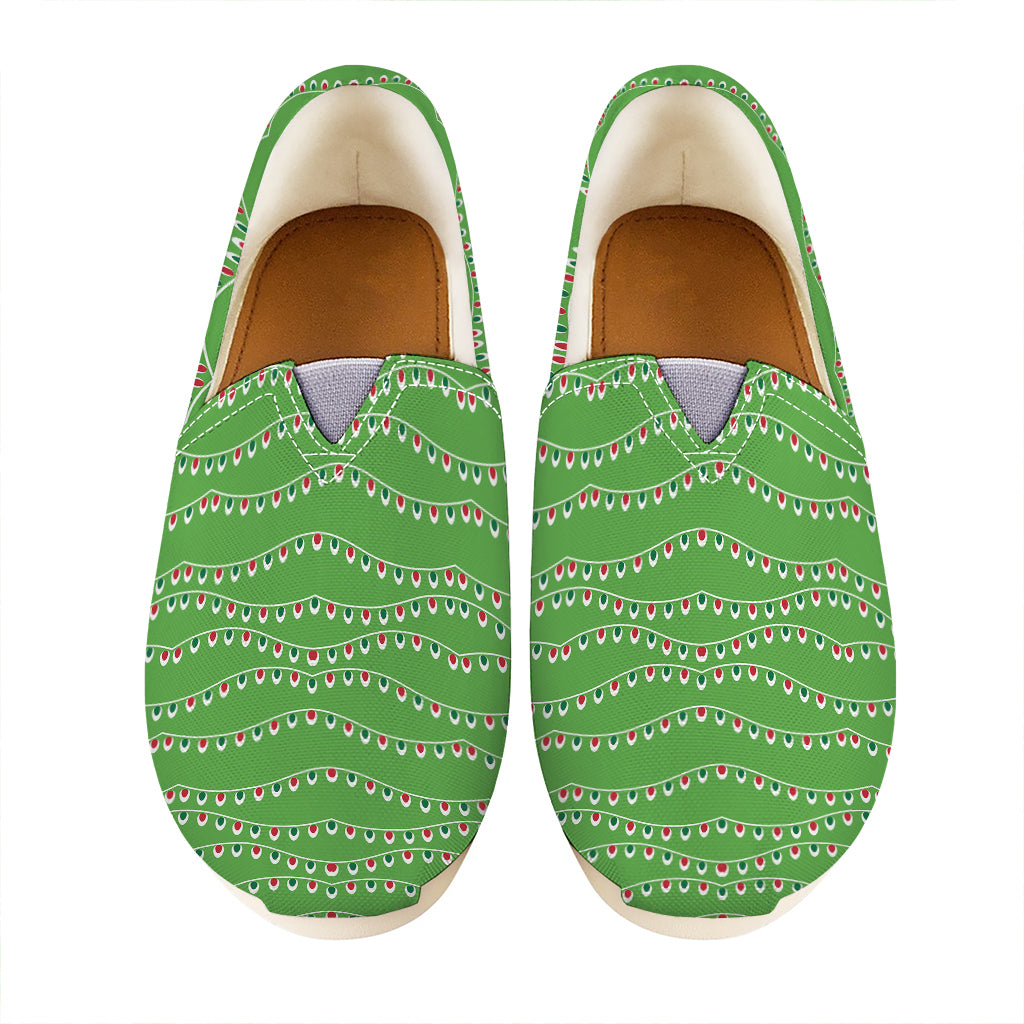 Merry Christmas Lights Pattern Print Casual Shoes