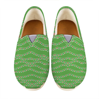 Merry Christmas Lights Pattern Print Casual Shoes