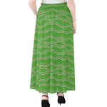 Merry Christmas Lights Pattern Print Chiffon Maxi Skirt