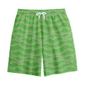 Merry Christmas Lights Pattern Print Cotton Shorts
