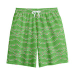 Merry Christmas Lights Pattern Print Cotton Shorts