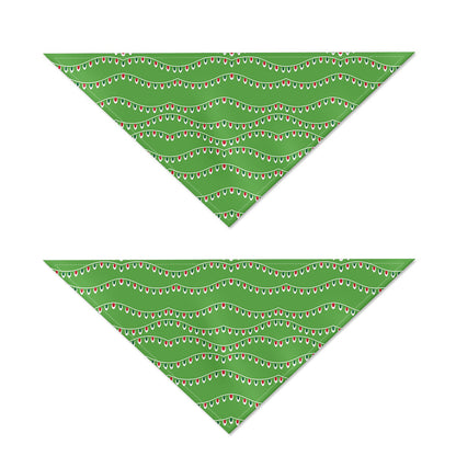 Merry Christmas Lights Pattern Print Dog Bandana