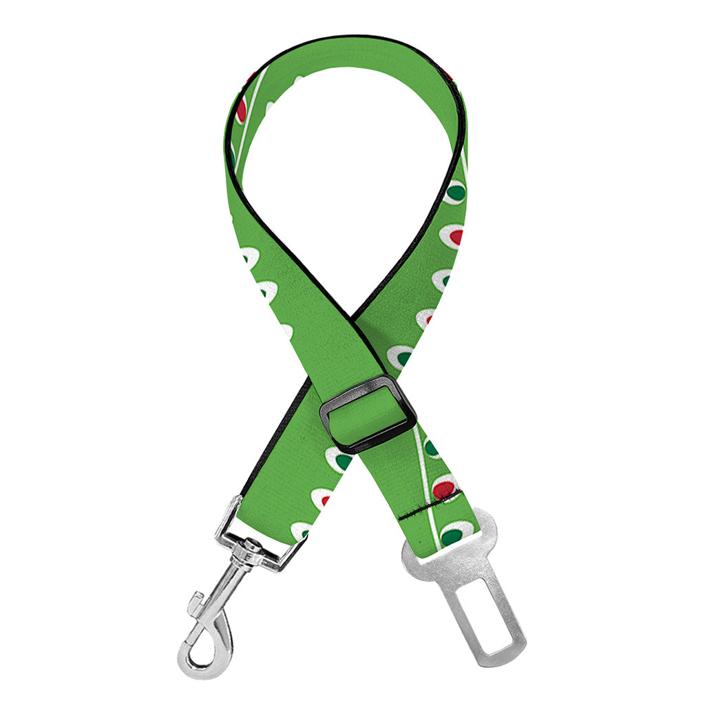 Merry Christmas Lights Pattern Print Dog Seat Belt