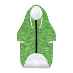 Merry Christmas Lights Pattern Print Dog Zip Up Hoodie