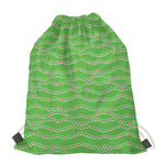 Merry Christmas Lights Pattern Print Drawstring Bag
