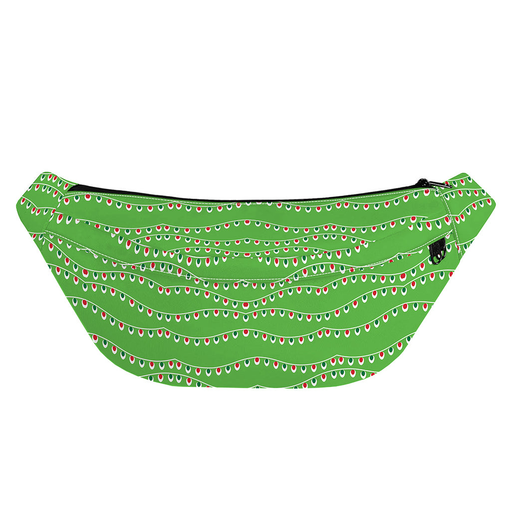 Merry Christmas Lights Pattern Print Fanny Pack