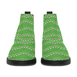 Merry Christmas Lights Pattern Print Flat Ankle Boots