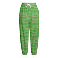 Merry Christmas Lights Pattern Print Fleece Lined Knit Pants
