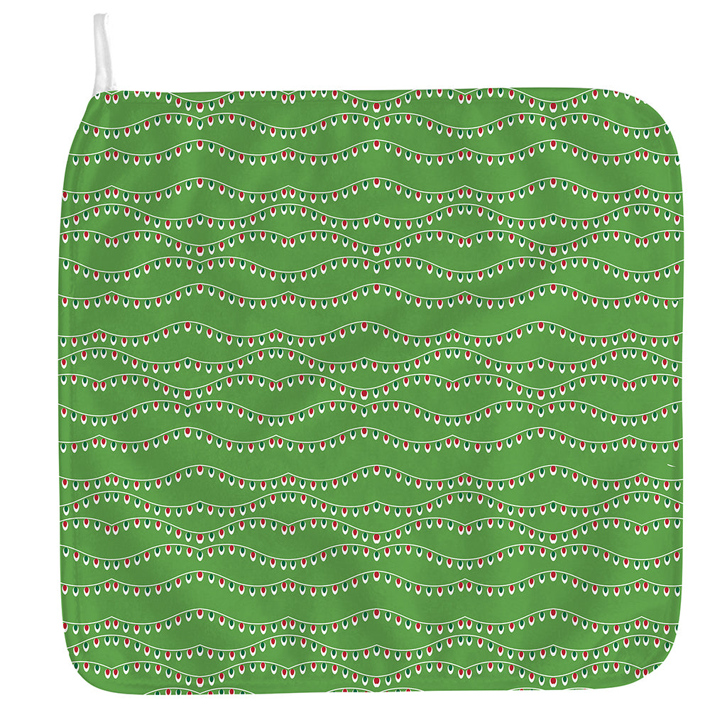 Merry Christmas Lights Pattern Print Hand Towel