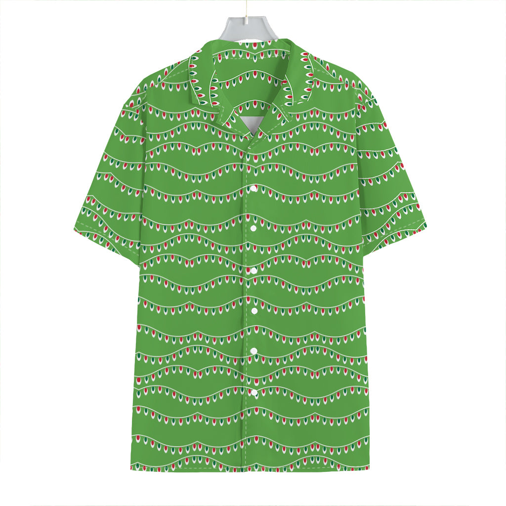 Merry Christmas Lights Pattern Print Hawaiian Shirt