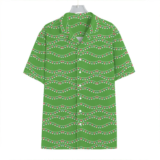 Merry Christmas Lights Pattern Print Hawaiian Shirt