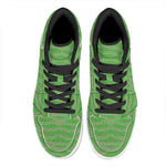 Merry Christmas Lights Pattern Print High Top Leather Sneakers
