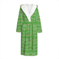 Merry Christmas Lights Pattern Print Hooded Bathrobe