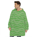 Merry Christmas Lights Pattern Print Hoodie Blanket