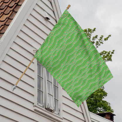 Merry Christmas Lights Pattern Print House Flag