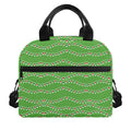 Merry Christmas Lights Pattern Print Insulated Lunch Bag