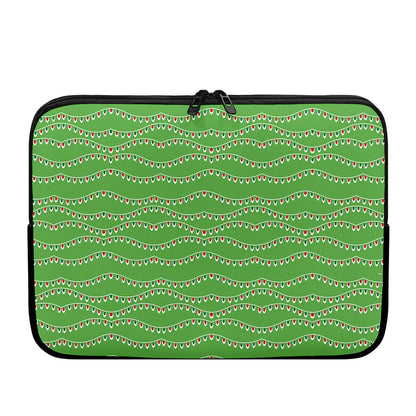 Merry Christmas Lights Pattern Print Laptop Sleeve