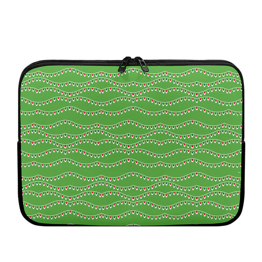 Merry Christmas Lights Pattern Print Laptop Sleeve