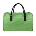 Merry Christmas Lights Pattern Print Leather Duffel Bag