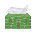 Merry Christmas Lights Pattern Print Leather Tissue Box Cover