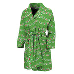 Merry Christmas Lights Pattern Print Men's Bathrobe